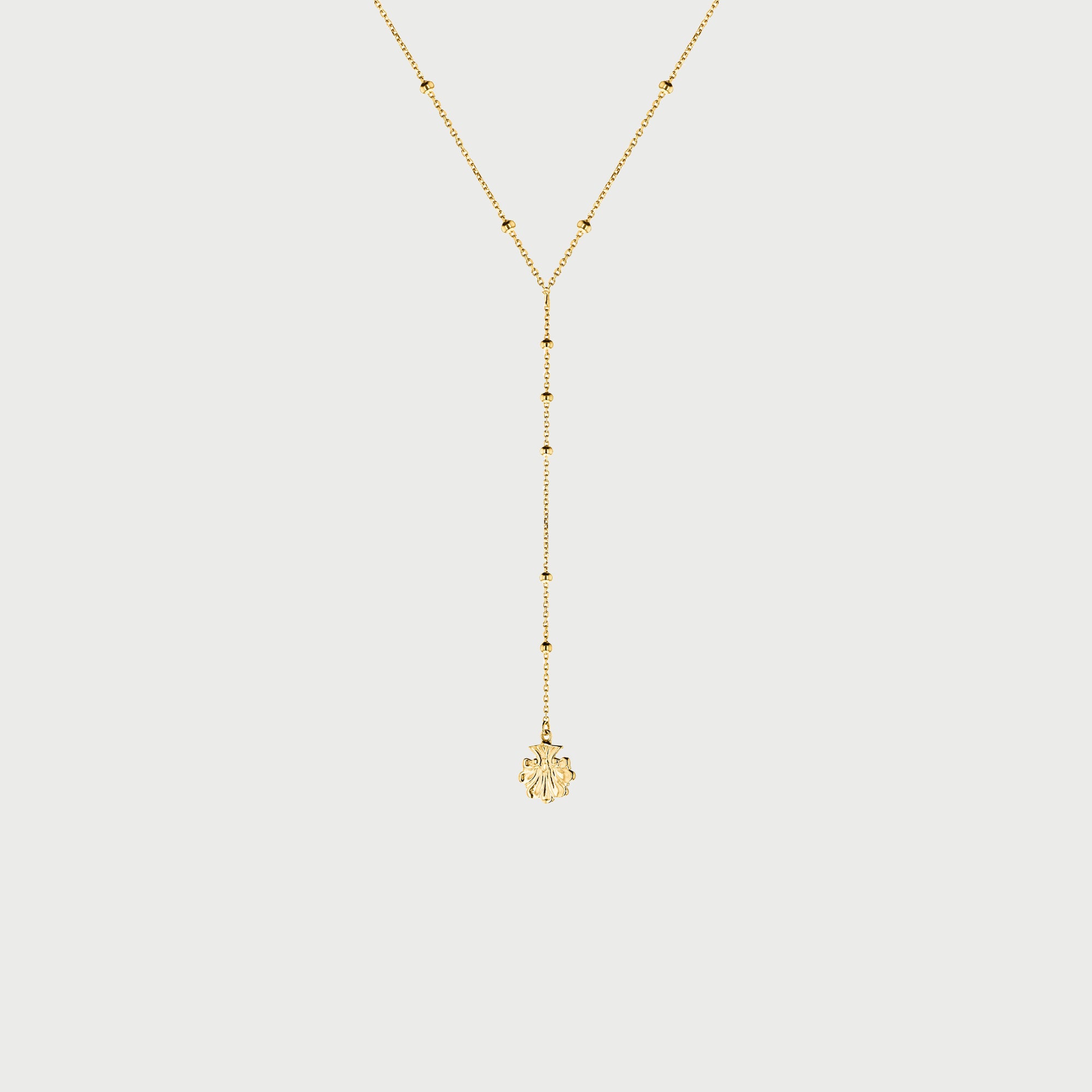 Bonnet Lariat Beaded Necklace in Gold